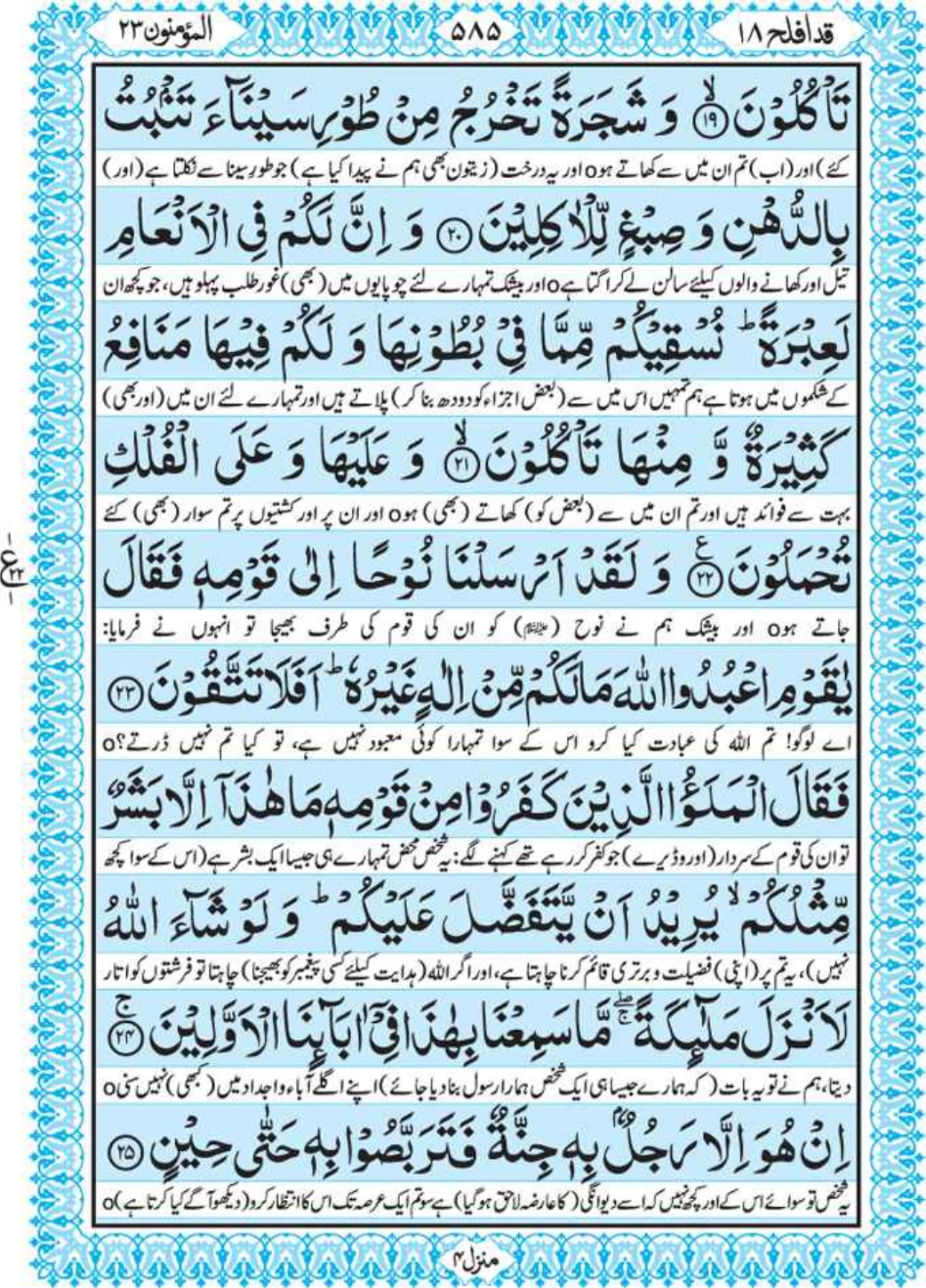 Holy Quran Para 18 Qadd Aflaha Read Online