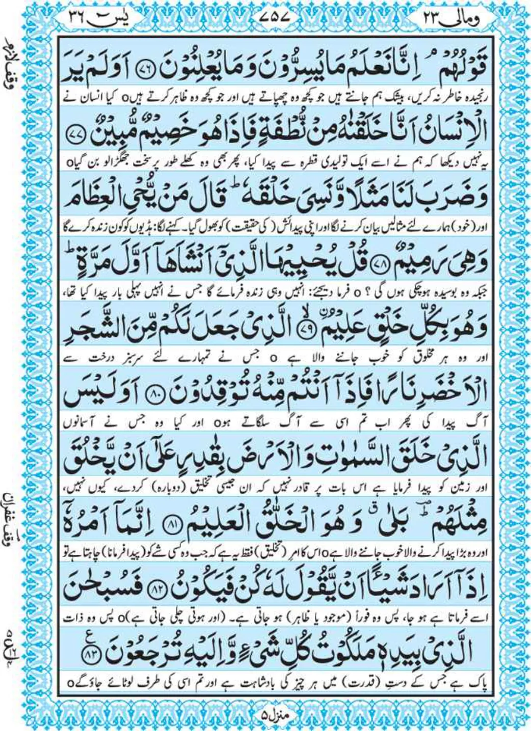 Holy Quran Para 23