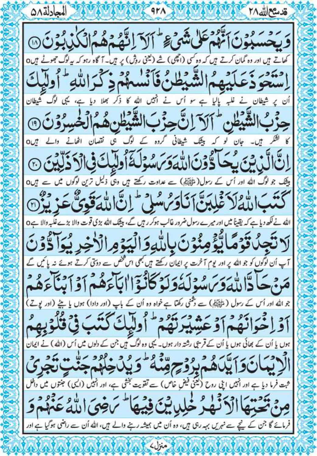 Holy Quran Para 28