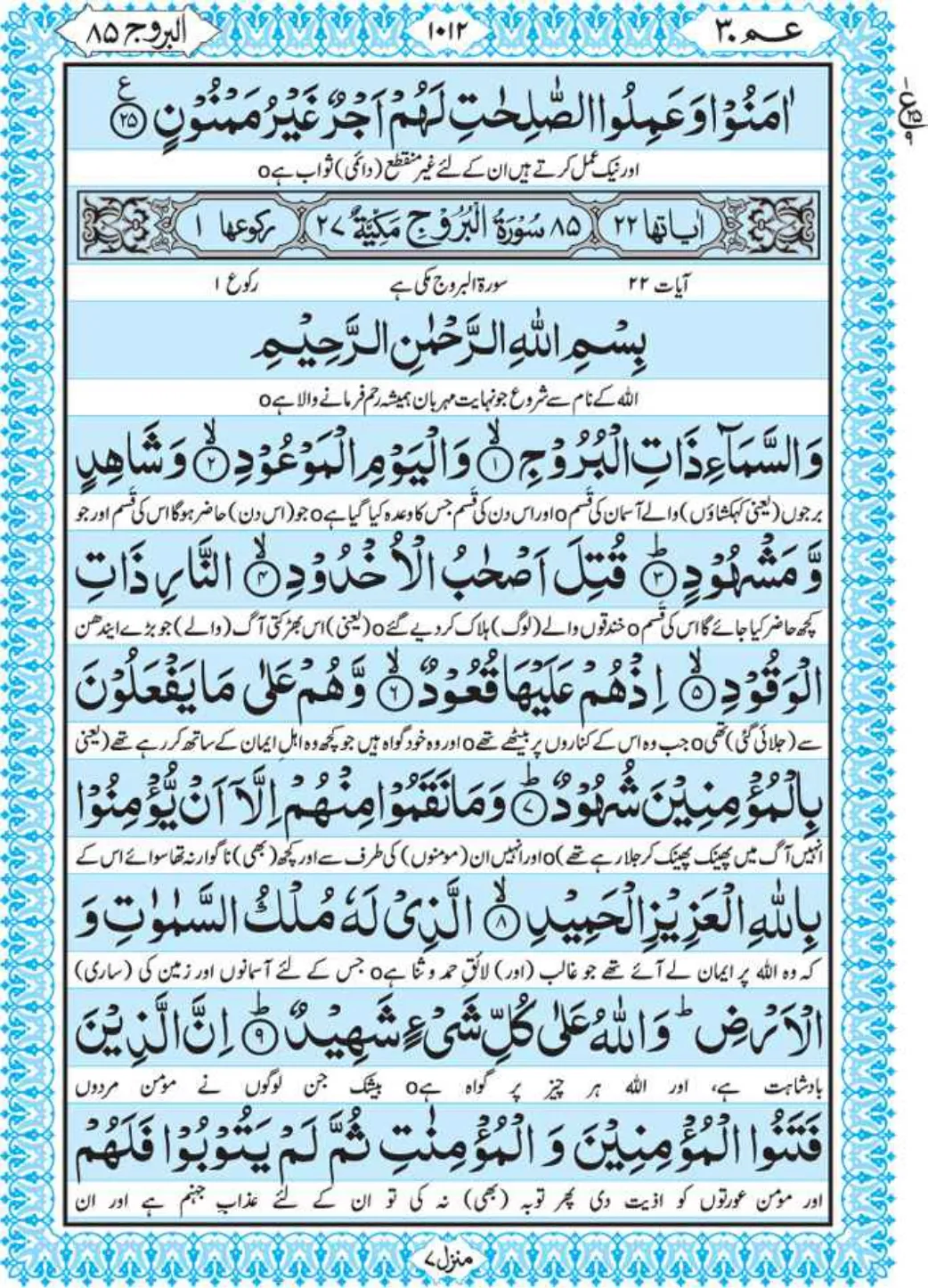 Holy Quran Para 30