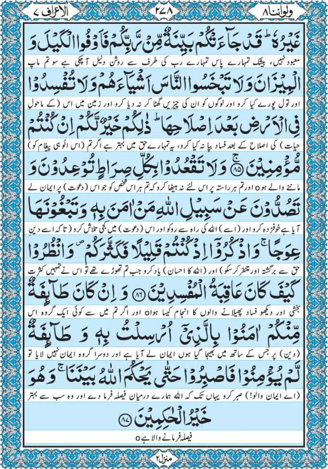 Holy Quran Para 8